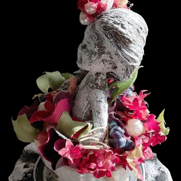Original Mixed Media Art Doll Assemblage, Sculpture Art, Upcycled - Cora